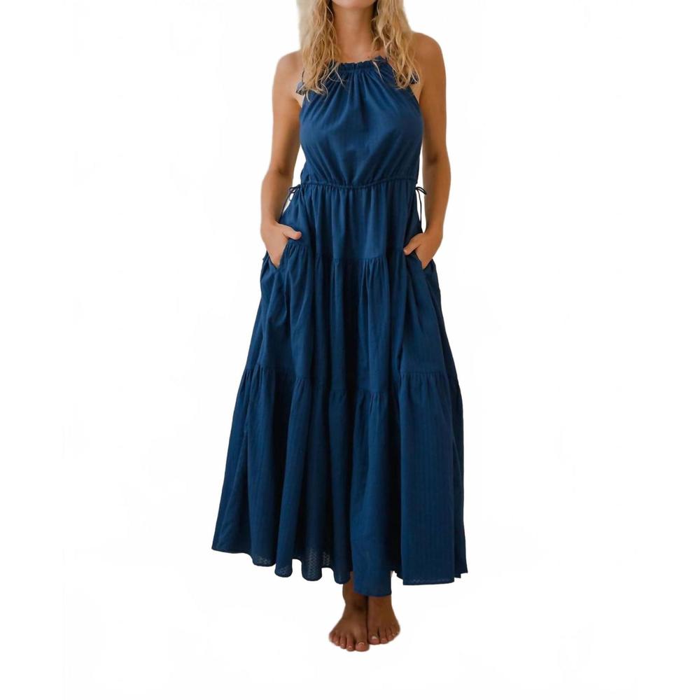 NEW ERICA WILSON bali maxi dress in california blue